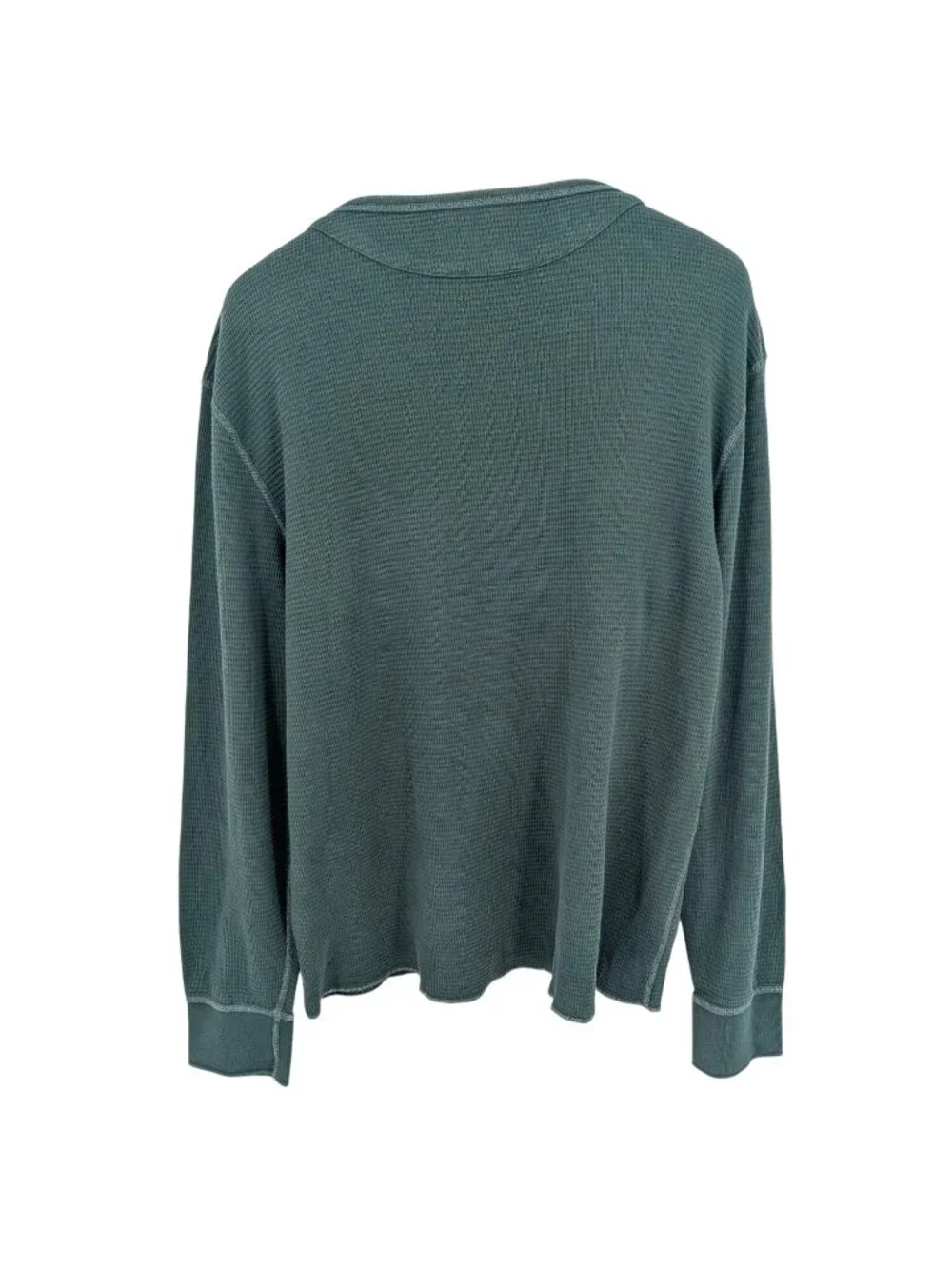 J.Crew Waffle Knit Henley Thermal Long Sleeve Minimalist Outdoor Workwear XLarge